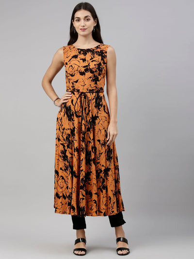 Neeru'S Rust Color, Rayon Fabric Tunic