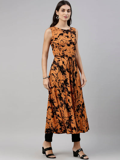 Neeru'S Rust Color, Rayon Fabric Tunic