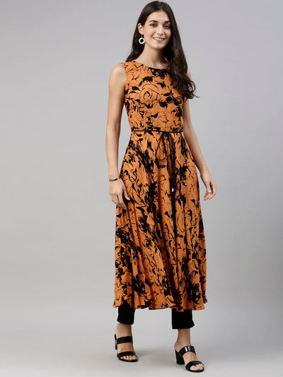 Neeru'S Rust Color, Rayon Fabric Tunic