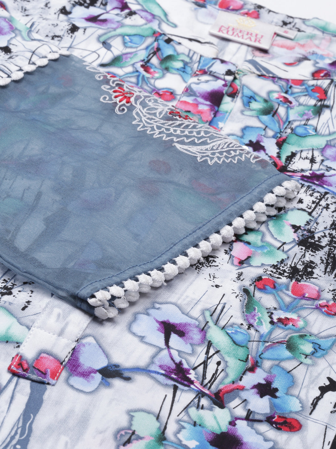 Neerus White Color Rayon Fabric Kurta