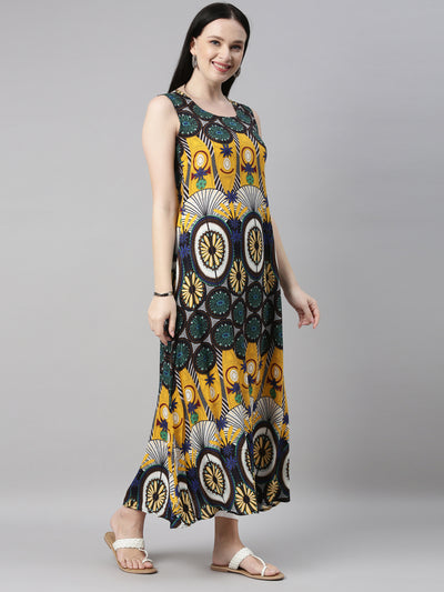 Neeru's Mustard Color Rayon Fabric Kurta