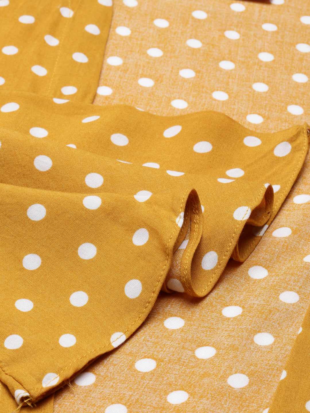 Neerus Yellow rayon solid kurta - detail view 5