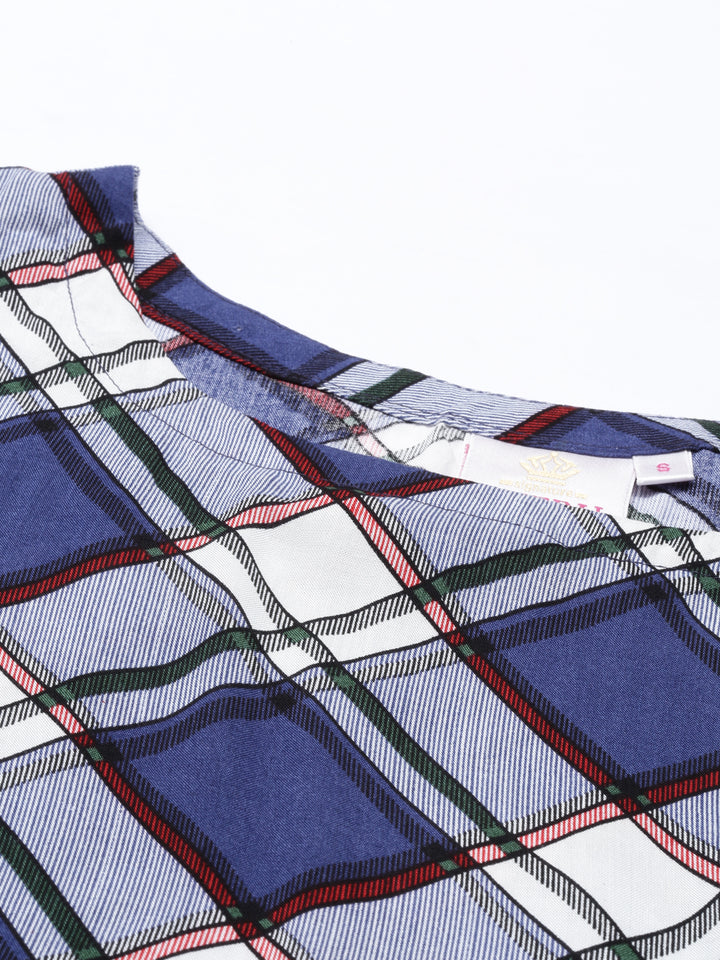 Neerus Blue Color Slub Rayon Fabric Kurta