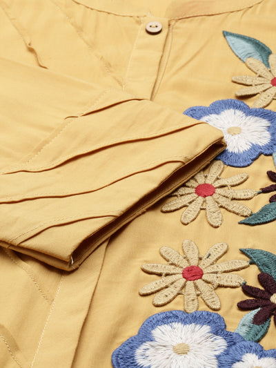 Neeru's Mustard Color Rayon Fabric Kurta