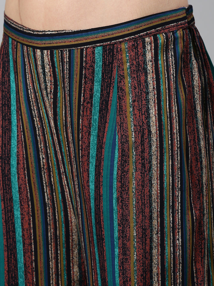 Neerus Black Color Viscose Rayon Fabric Kurta Sets