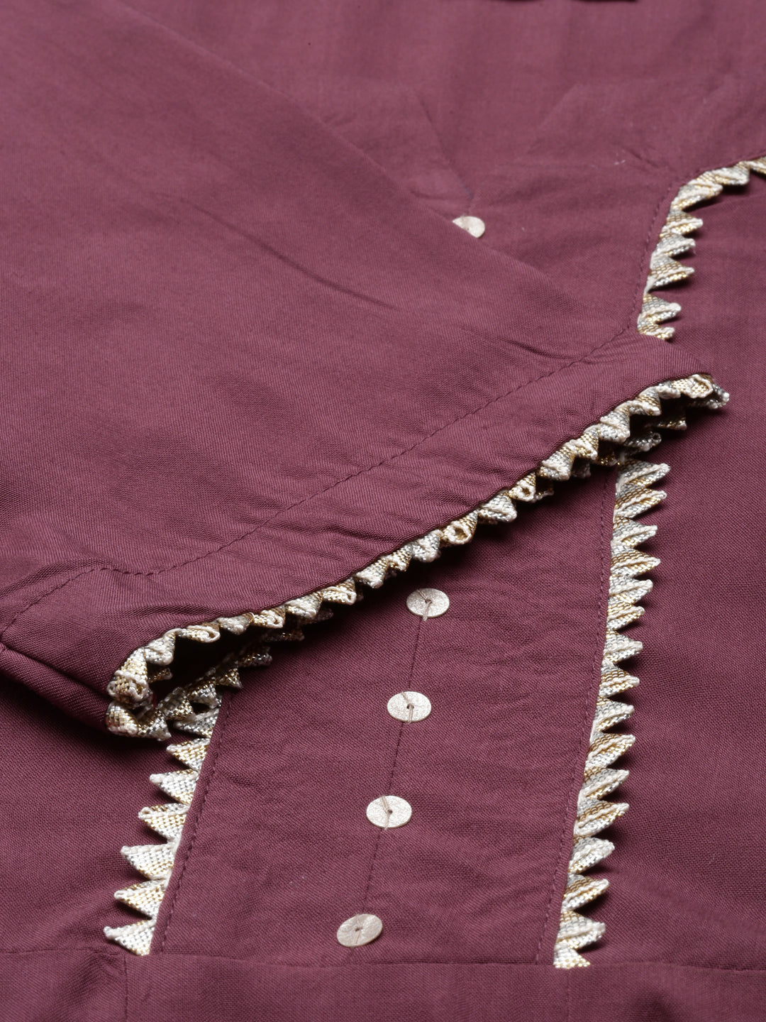 Neeru'S BURGUNDY color, SLUB RAYON fabric Kurta