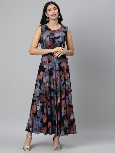 Neeru'S NAVY BLUE color, RAYON fabric Kurta