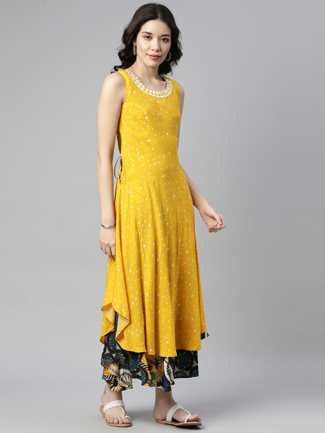 Neeru'S YELLOW color, RAYON fabric Kurta