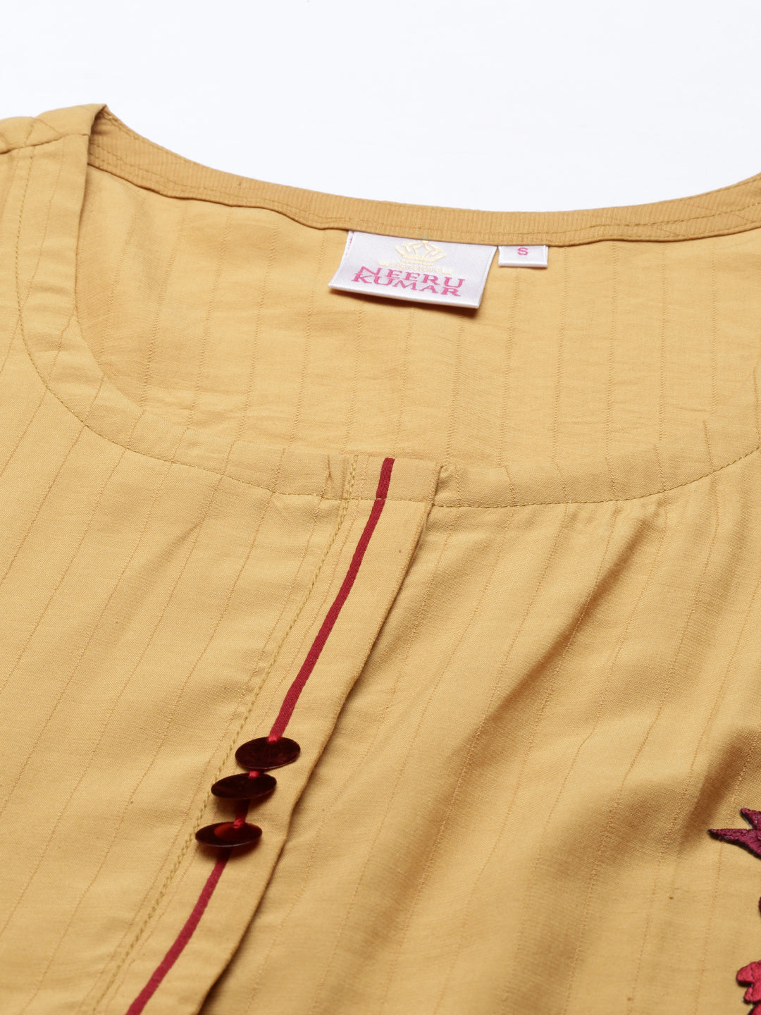 Neerus Mustard Color Rayon Fabric Kurta