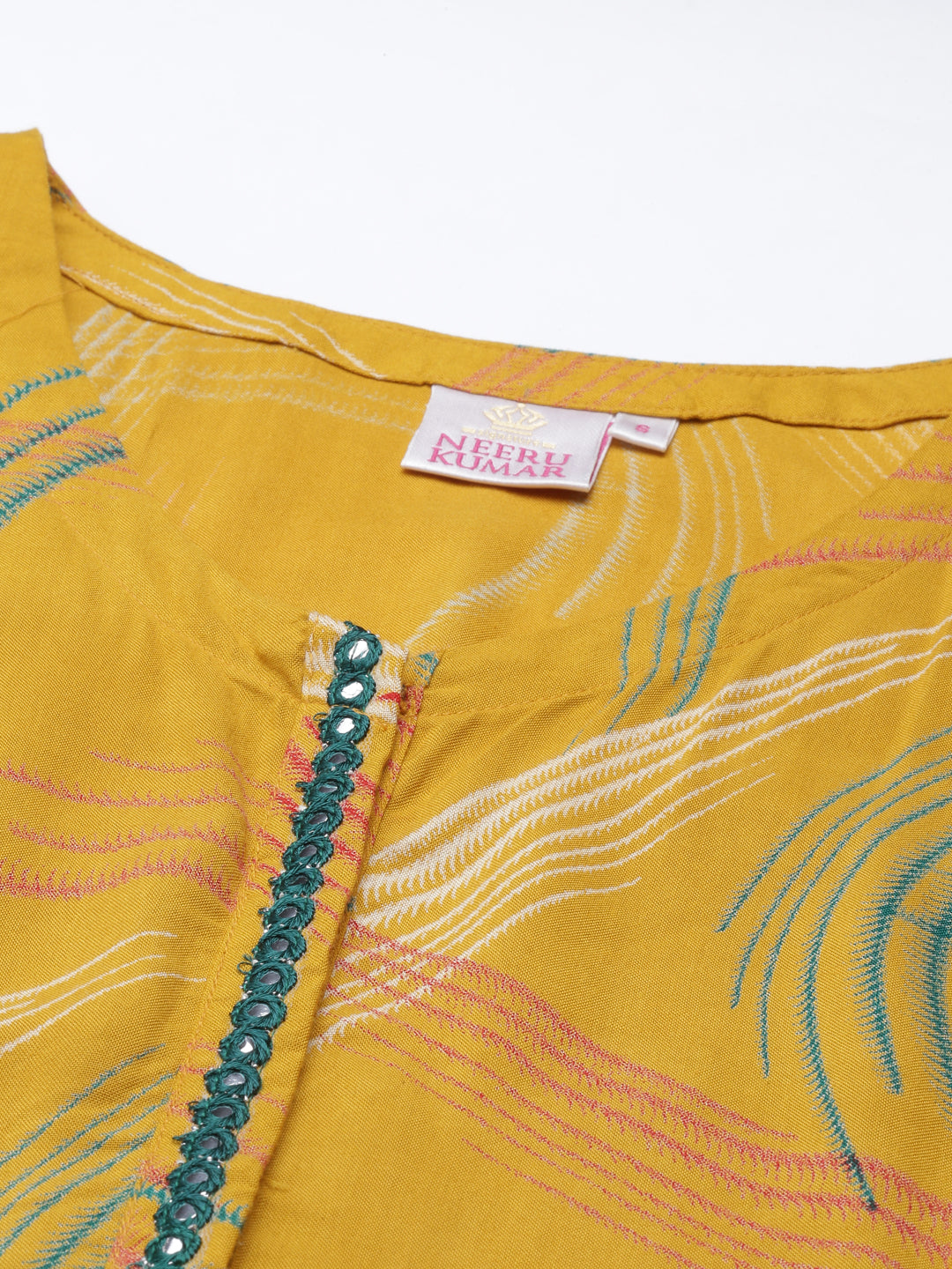 Neerus Mustard Color Rayon Fabric Kurta