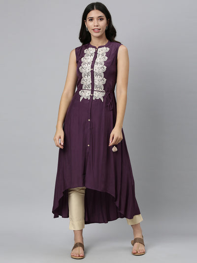 Neeru'S GRAPE color, MUSLIN fabric Kurta