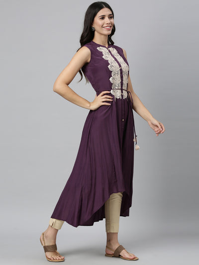 Neeru'S GRAPE color, MUSLIN fabric Kurta