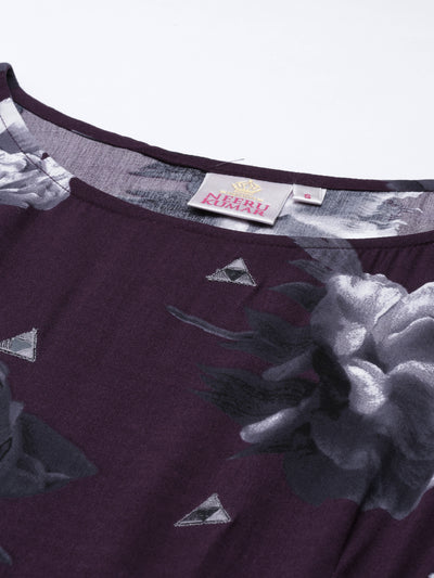 Neeru'S PURPLE color, RAYON fabric Kurta