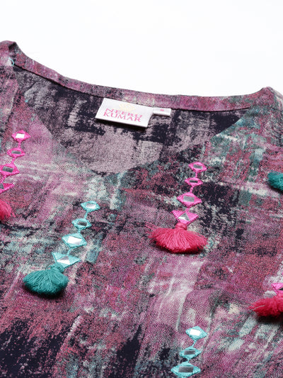 Neeru's Purple Color Rayon Fabric Kurta