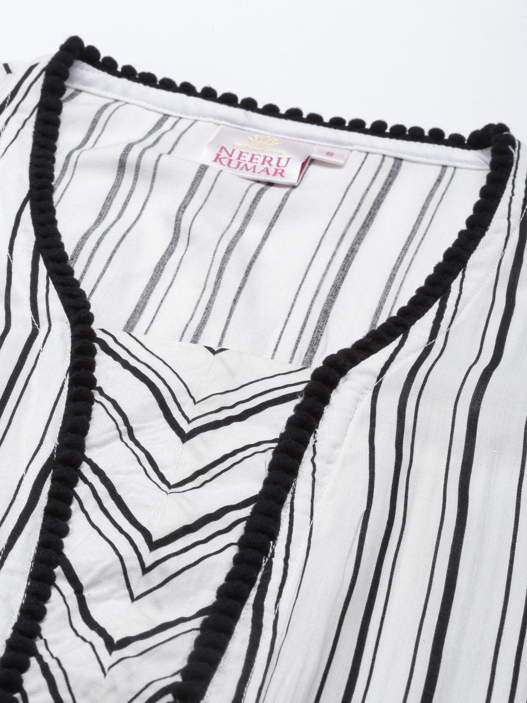 Neerus Off White Color Rayon Fabric Kurta & Palazzo Set