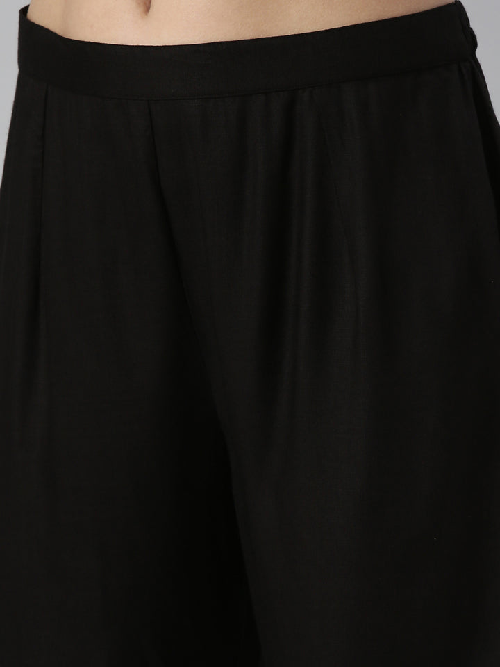 Neerus Off White Color Rayon Fabric Kurta & Palazzo Set