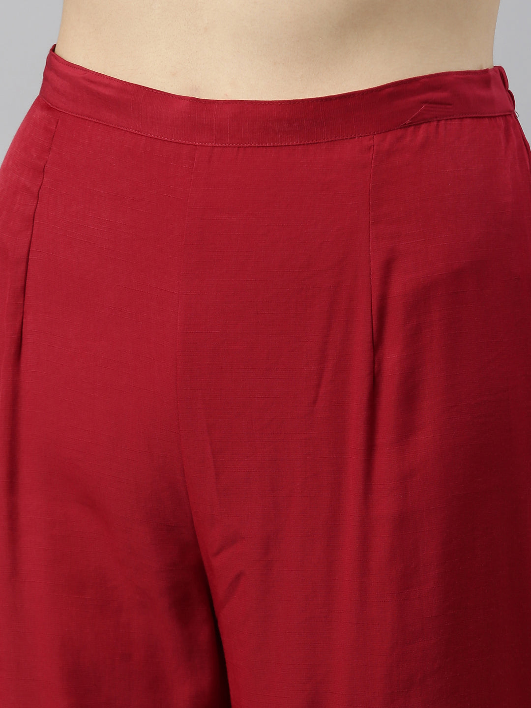 Neerus Maroon Color Rayon Fabric Suit Set