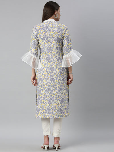 Neeru'S Grey Color Rayon Fabric Kurta