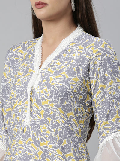 Neeru'S Grey Color Rayon Fabric Kurta