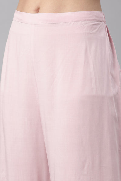 Neeru's Baby Pink Color Cotton Fabric Kurta Set