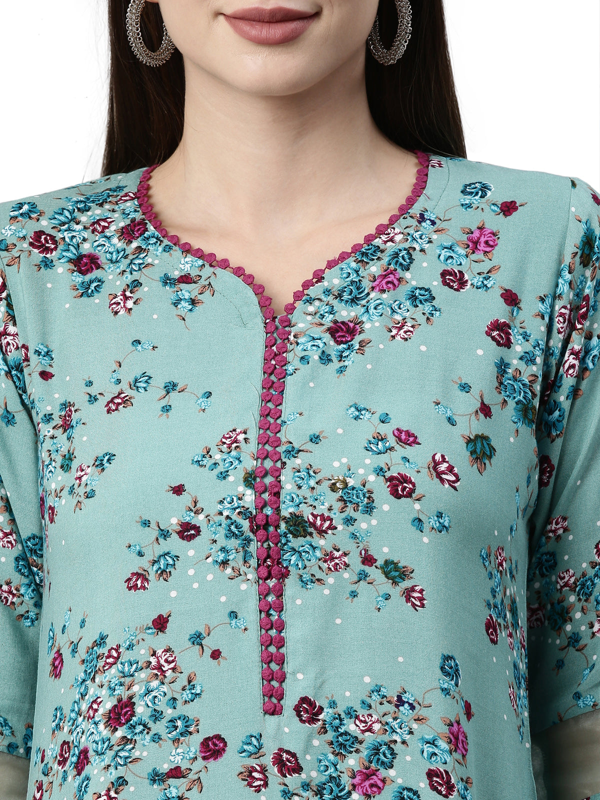 Neeru's Rama Color Rayon Fabric Kurta