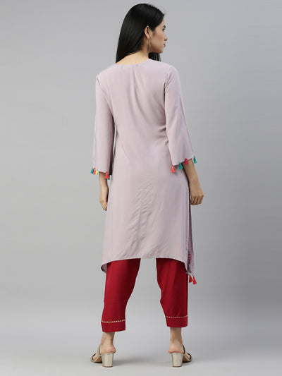 Neeru'S GREY Color RAYON Fabric kurta