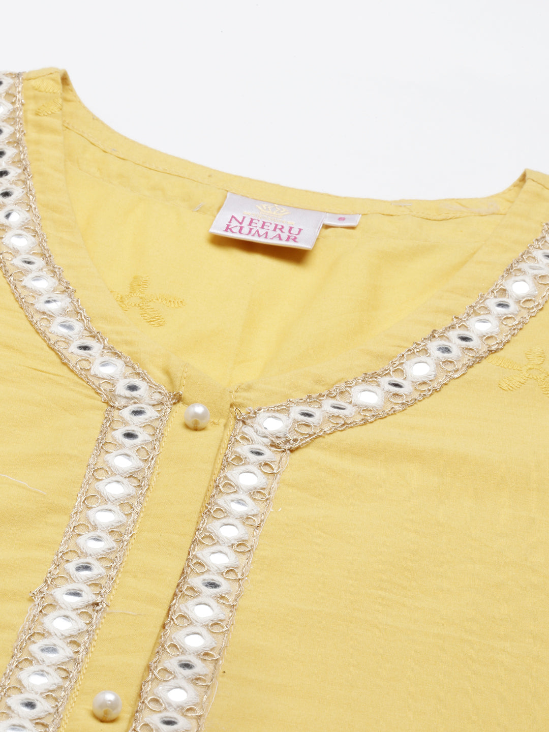 Neeru'S YELLOW Color COTTON Fabric kurta