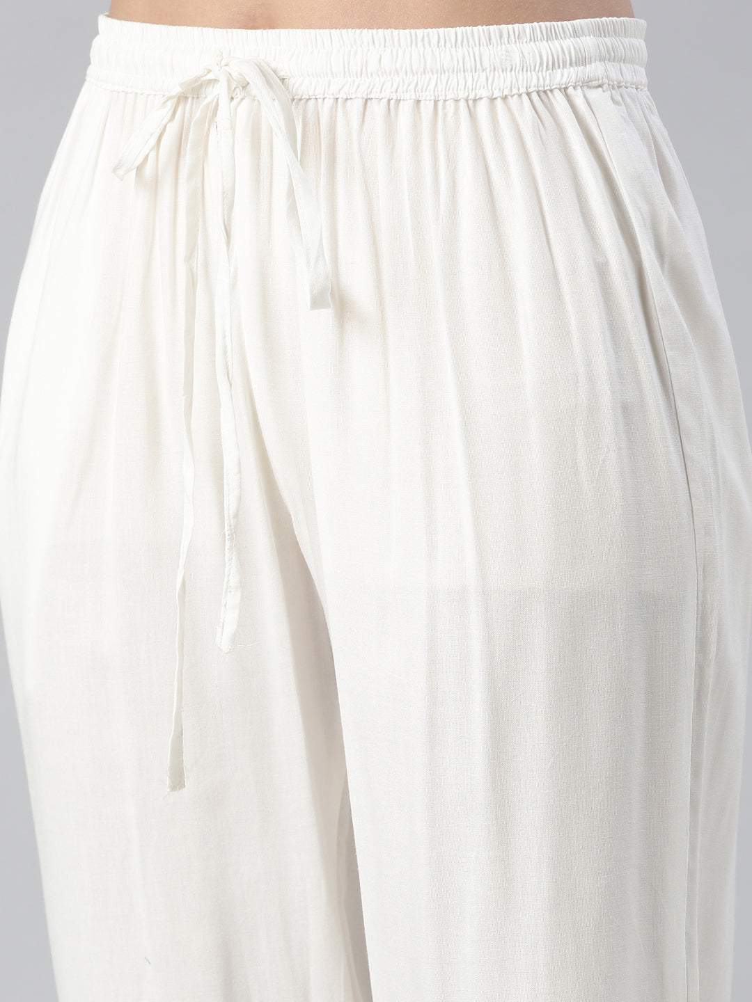 Neerus Women Green Printed Calf Length Kurta And Trousers