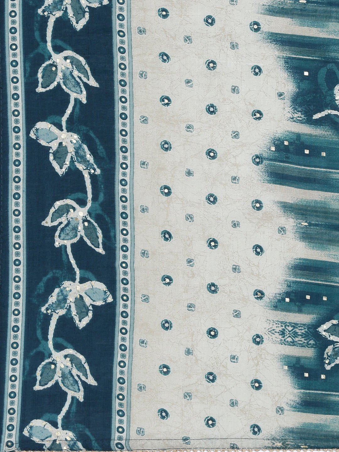 Neerus Green Regular Knee Length Printed Kurta Printed Trousers With Dupatta