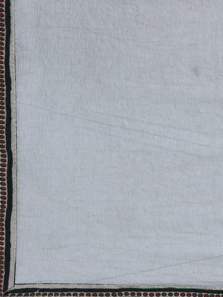 Neerus Olive Regular Knee Length Printed Kurta Printed Trousers With Dupatta