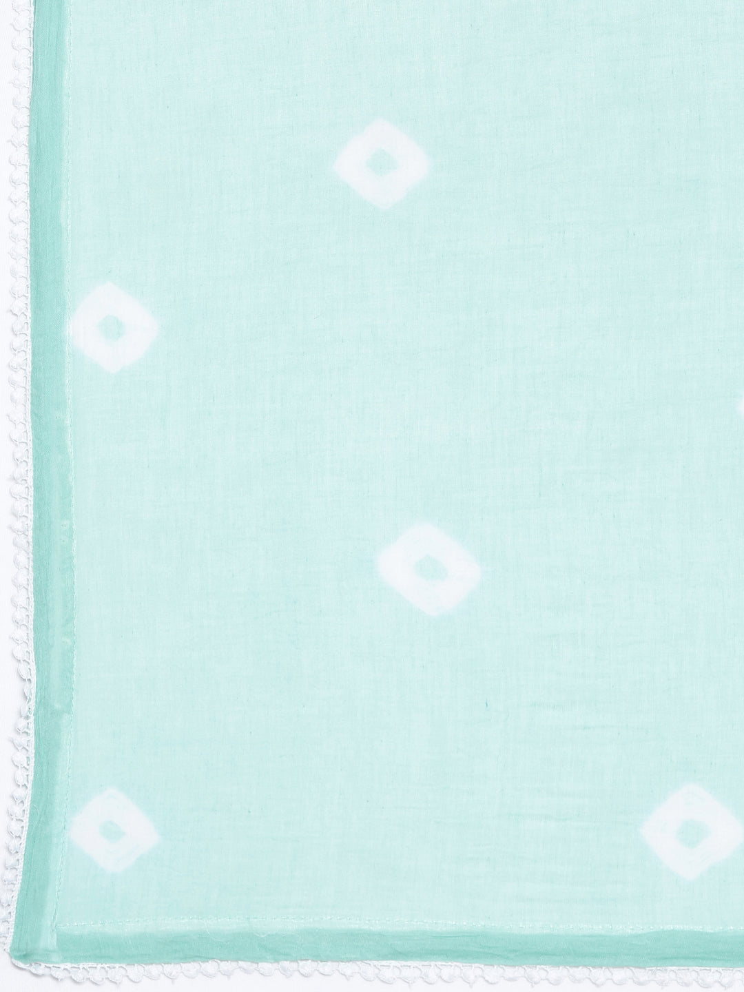 Neerus Sea Green Regular Knee Length Solid Kurta Solid Trousers With Dupatta