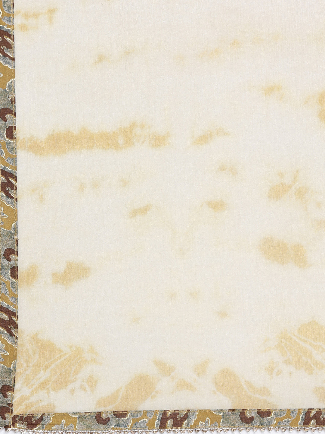 Neerus Yellow Viscose Rayon Printed Kurta Set with Sharara and Dupatta - detail view 4