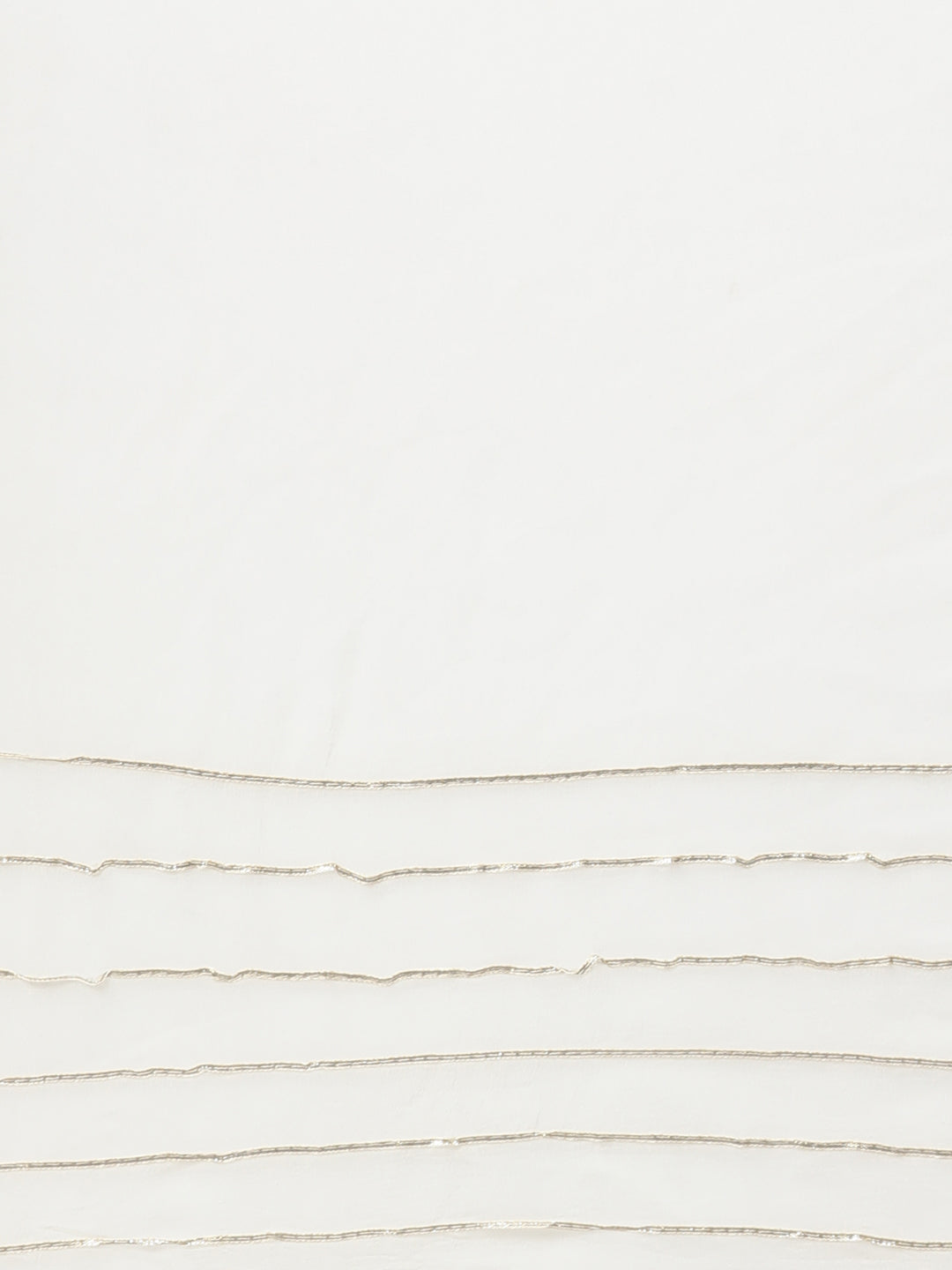 Neerus Cream Regular Knee Length Printed Kurta Solid Trousers With Dupatta