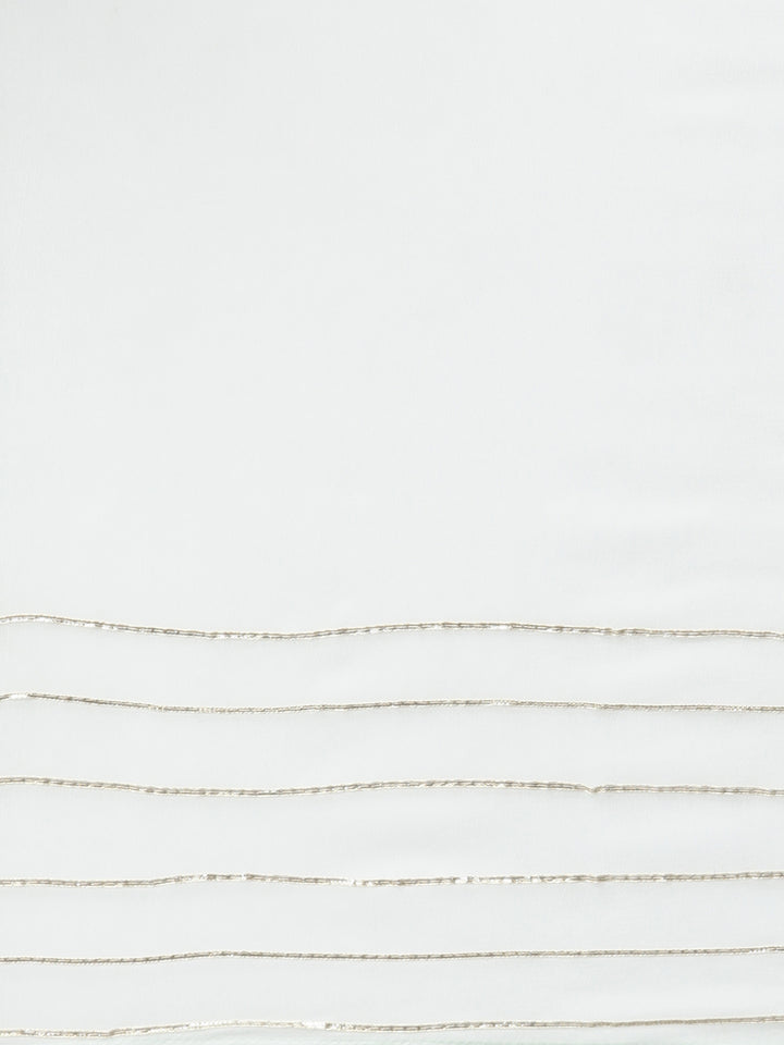 Neerus Green Regular Knee Length Printed Kurta Solid Trousers With Dupatta