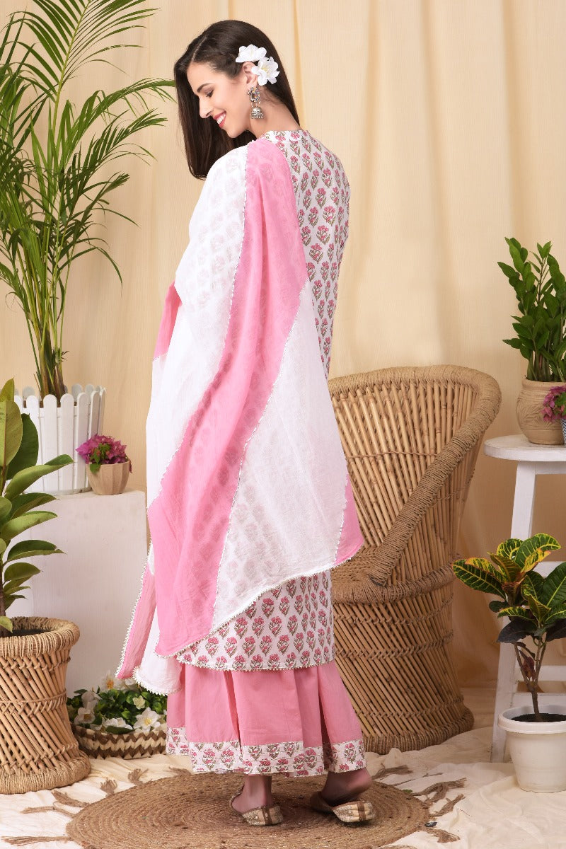 Neerus Pink Colour, Cotton Fabric Suit