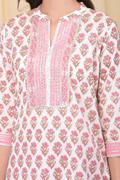 Neerus Pink Colour, Cotton Fabric Suit