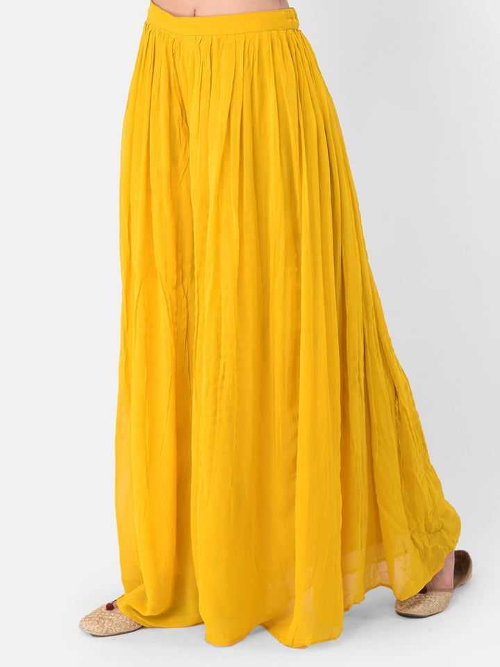 Neerus Yellow Color Georgette Fabric Suit-Fusion