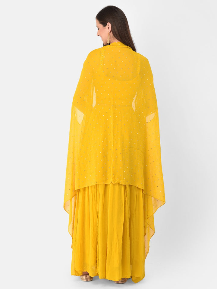 Neerus Yellow Color Georgette Fabric Suit-Fusion
